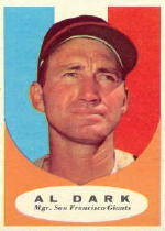 1961 Topps Baseball Cards      220     Alvin Dark MG